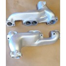 RM-4-OS  pair,  Round Port, high flow factory headers,  Silver ceramic coating